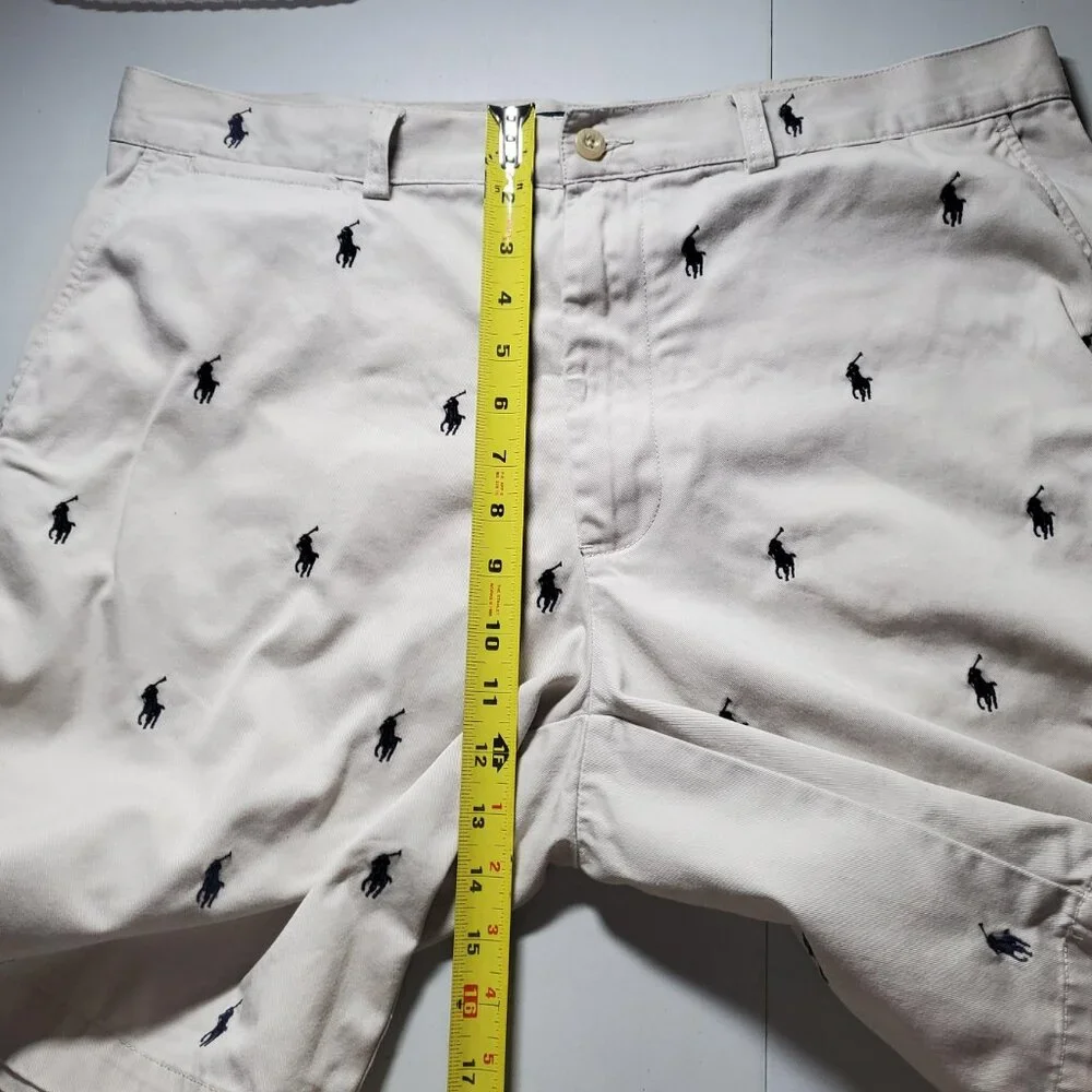 POLO Ralph Lauren Prospect Short in Light Tan with Allover Pony sz 36w - Picture 9 of 16